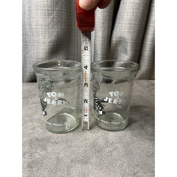 Vintage 1990 Welchs Jelly Glasses TOM & JERRY 4" Lot Bundle - Picture 8 of 8